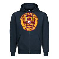 Navy motherwell-fc Zipper Hoodie - linhVisuals