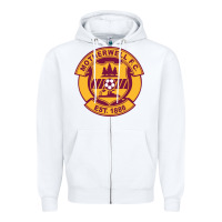 White motherwell-fc Zipper Hoodie - linhVisuals