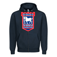 Navy ipswich-town-fc Zipper Hoodie - linhVisuals