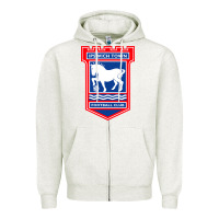 Oatmeal Heather ipswich-town-fc Zipper Hoodie - linhVisuals