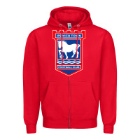 Red ipswich-town-fc Zipper Hoodie - linhVisuals