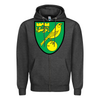 Charcoal Heather norwich-fc Zipper Hoodie - linhVisuals