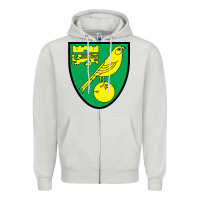 Dove Grey norwich-fc Zipper Hoodie - linhVisuals