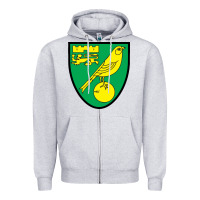 Heather Grey norwich-fc Zipper Hoodie - linhVisuals