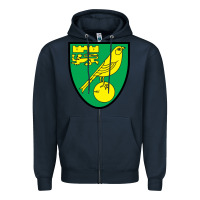 Navy norwich-fc Zipper Hoodie - linhVisuals