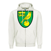 Oatmeal Heather norwich-fc Zipper Hoodie - linhVisuals