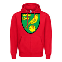 Red norwich-fc Zipper Hoodie - linhVisuals