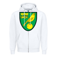 White norwich-fc Zipper Hoodie - linhVisuals