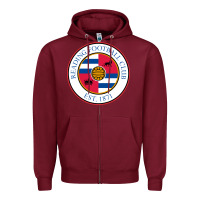 Burgundy reading-fc Zipper Hoodie - linhVisuals
