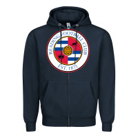 Navy reading-fc Zipper Hoodie - linhVisuals