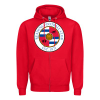 Red reading-fc Zipper Hoodie - linhVisuals