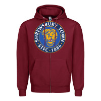 Burgundy shrewsbury-town-FC Zipper Hoodie - linhVisuals