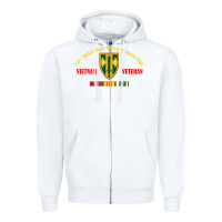 White 18th military police brigade vietnam veteran veterans day Zipper Hoodie - linhVisuals
