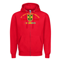 Red 18th military police brigade vietnam veteran veterans day Zipper Hoodie - linhVisuals