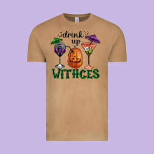 Drink Up Withces Halloween Vintage Tee Designed By Ranaportraitstore