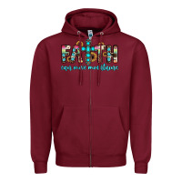Burgundy faith can move mountains Zipper Hoodie - JahusDesignShop