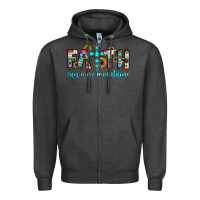 Charcoal Heather faith can move mountains Zipper Hoodie - JahusDesignShop