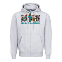 Heather Grey faith can move mountains Zipper Hoodie - JahusDesignShop