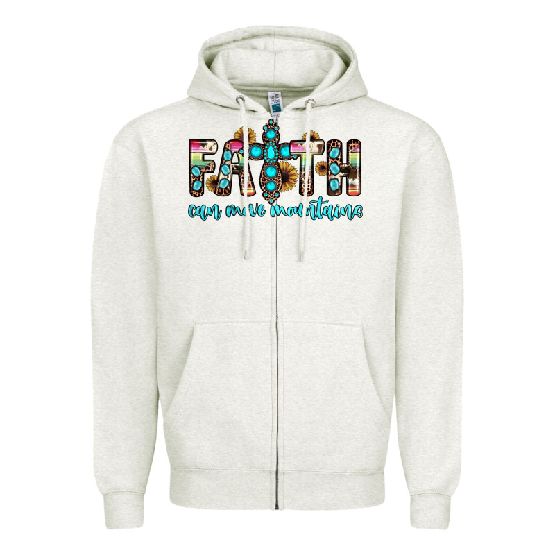 Faith Can Move Mountains Zipper Hoodie by JahusDesignShop | Teevron