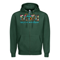 Sports Green faith can move mountains Zipper Hoodie - JahusDesignShop