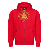 Red japanese police swat sit tokyo special investigation Zipper Hoodie - linhVisuals