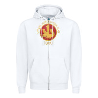 White japanese police swat sit tokyo special investigation Zipper Hoodie - linhVisuals