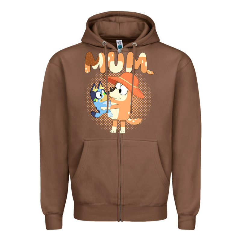 Bluey Mum Zipper Hoodie by linhVisuals | Teevron