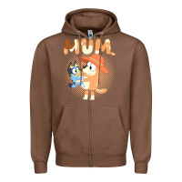 Chestnut Bluey Mum Zipper Hoodie - linhVisuals