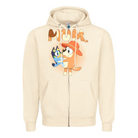 Sandshell Bluey Mum Zipper Hoodie - linhVisuals