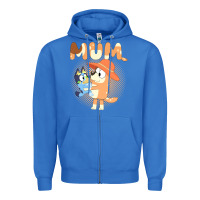 True Royal Bluey Mum Zipper Hoodie - linhVisuals