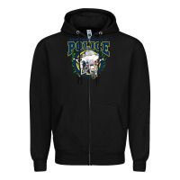 Black motorcycle police law enforcement Zipper Hoodie - linhVisuals