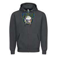 Smoke motorcycle police law enforcement Zipper Hoodie - linhVisuals