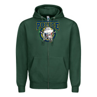 Sports Green motorcycle police law enforcement Zipper Hoodie - linhVisuals