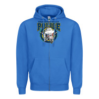 True Royal motorcycle police law enforcement Zipper Hoodie - linhVisuals