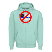 Seafoam anti police state tee Zipper Hoodie - linhVisuals