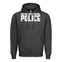 Charcoal Heather australian federal police Zipper Hoodie - linhVisuals
