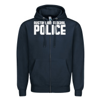 Navy australian federal police Zipper Hoodie - linhVisuals