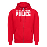 Red australian federal police Zipper Hoodie - linhVisuals