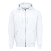 White australian federal police Zipper Hoodie - linhVisuals