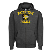 Charcoal Heather kentucky state police Zipper Hoodie - linhVisuals