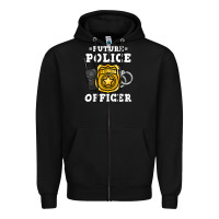 Black kids future police officer policeman Zipper Hoodie - linhVisuals