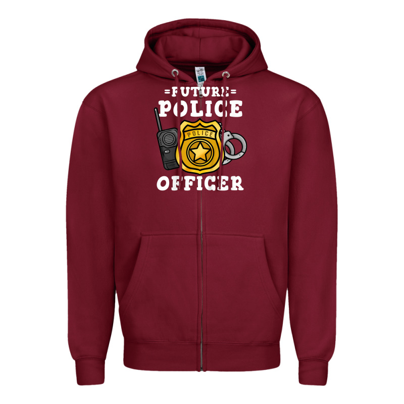 Kids Future Police Officer Policeman Zipper Hoodie by linhVisuals | Teevron