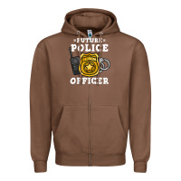 Chestnut kids future police officer policeman Zipper Hoodie - linhVisuals