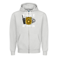 Dove Grey kids future police officer policeman Zipper Hoodie - linhVisuals