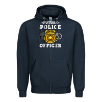 Navy kids future police officer policeman Zipper Hoodie - linhVisuals