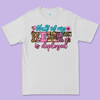 Half Of My Haert Is Deployed Olivia Premium Tee Designed By Oliviacreatesart
