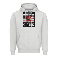 Dove Grey my favorite firefighter calls me sister. Zipper Hoodie - linhVisuals