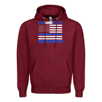 Blue Lives Matter For Police Officer Zipper Hoodie | Teevron