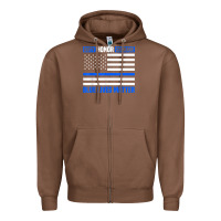 Chestnut blue lives matter for police officer Zipper Hoodie - linhVisuals