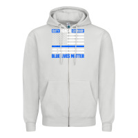 Dove Grey blue lives matter for police officer Zipper Hoodie - linhVisuals